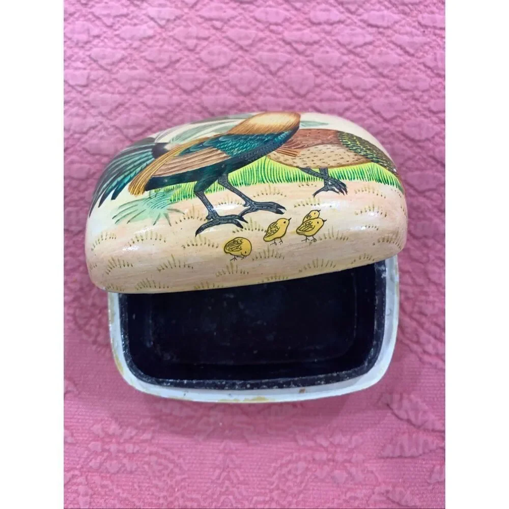 Rooster American Folk Art Box #chickens